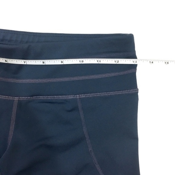 Athleta Slate Blue Mesh Capri Crop Leggings - Picture 6 of 7